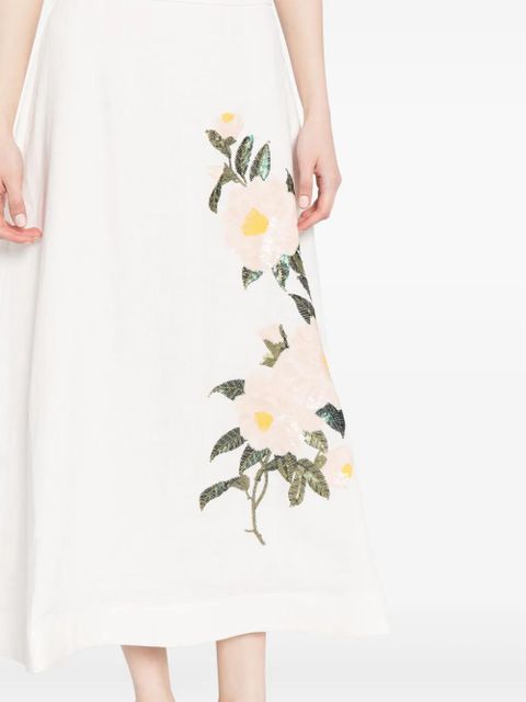 ZIMMERMANN Natura flare skirt - White
