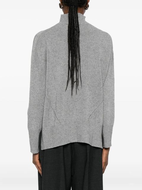 SOLOTRE funnel-neck sweater - Grey