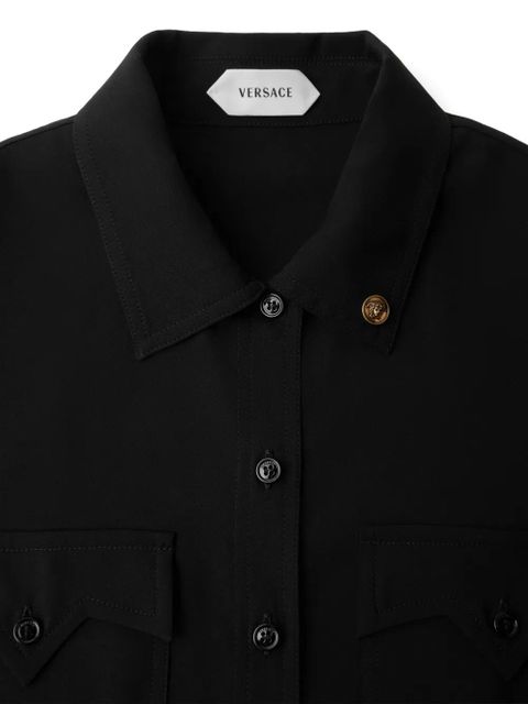 Versace buttoned pocket dress - Black