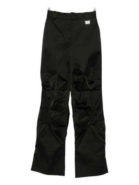 GANNI logo-plaque trousers - Black