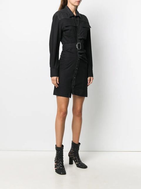 Diesel belted shirt dress - Black