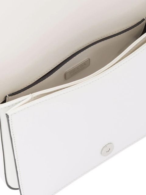 Prada brushed leather shoulder bag - White