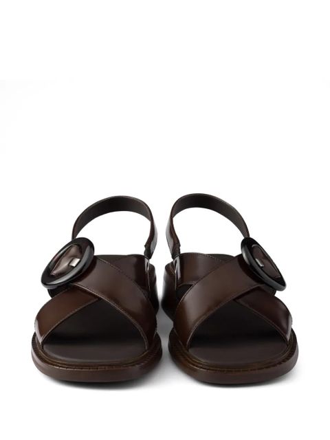Prada buckled sandals - Brown