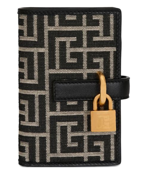 Balmain monogram jacquard wallet - Black - zdjęcie produktu nr 1