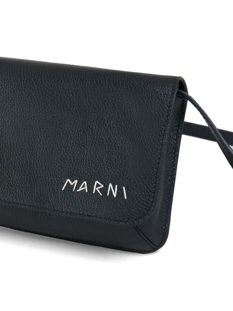 Marni Mending leather pochette bag - Black
