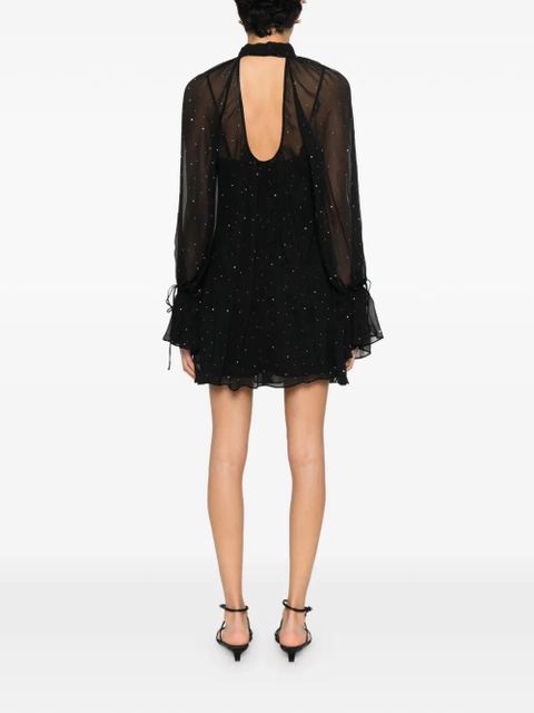 STAUD Roux tie mini dress - Black