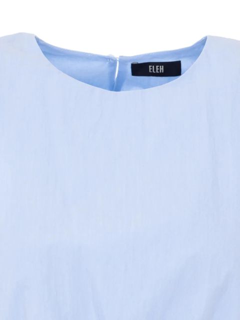 Eleh draped crew-neck top - Blue