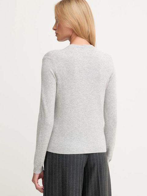 United Colors of Benetton kardigan z dodatkiem wełny damski kolor szary lekki 102HD502B