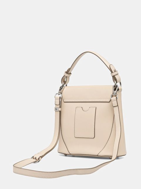 Answear.LAB torebka skórzana kolor beżowy