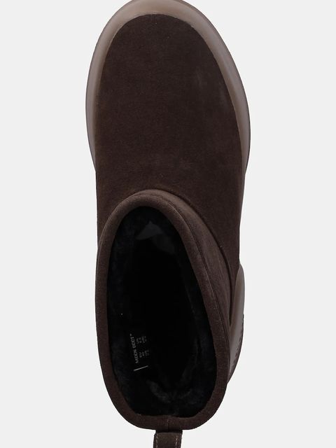 Moon Boot śniegowce zamszowe MB MEZZALUNA MID BOOT kolor brązowy 80D2500060 M010