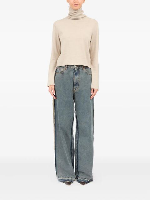 MM6 Maison Margiela mock-neck long-sleeve top - Neutrals