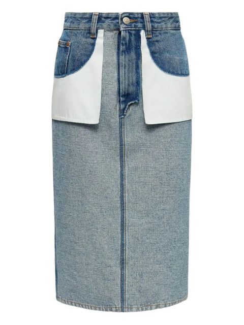 MM6 Maison Margiela cotton midi skirt - Blue - zdjęcie produktu nr 1