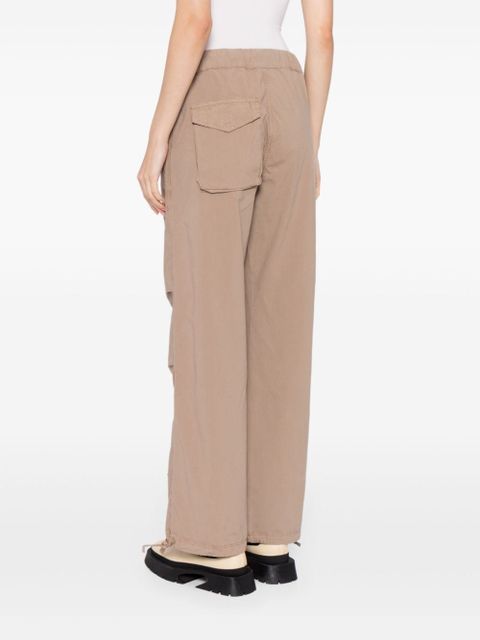 GANNI washed corduroy straight-leg trousers - Brown