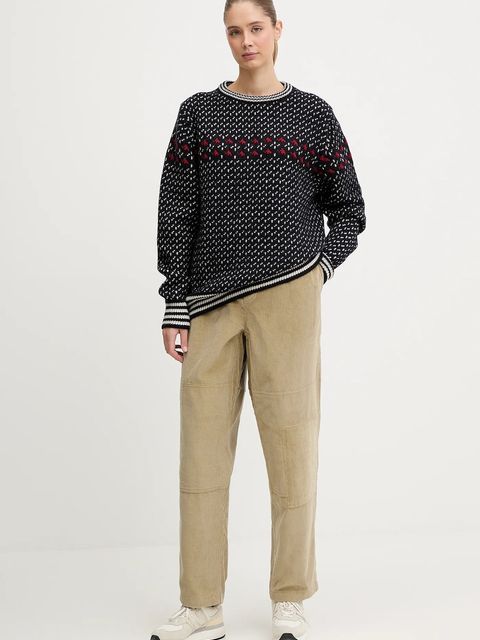 Mammut sweter wełniany Mammut x Cabourn Direttissima kolor czarny ciepły 1014.07060