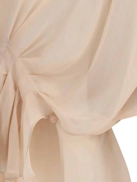 Max Mara buttoned pleated blouse - Neutrals