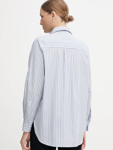 Mos Mosh koszula bawełniana ELINDA damska kolor niebieski regular z kołnierzykiem klasycznym 174340 - zdjęcie produktu nr 2