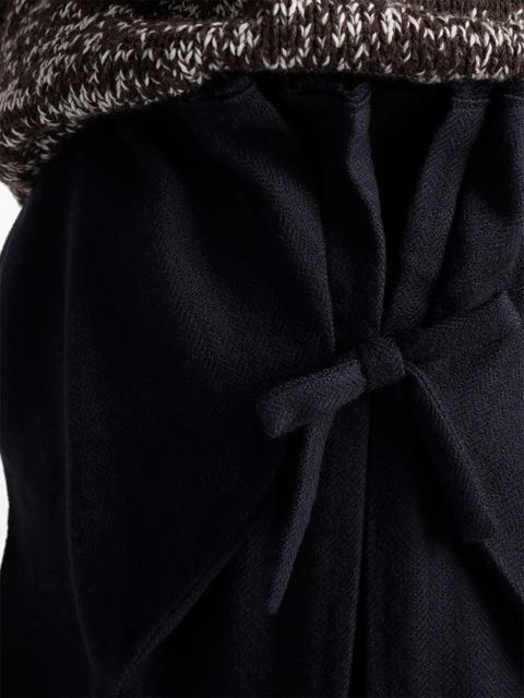 Prada chevron wool midi skirt - Blue