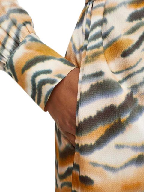 TWINSET belted printed dress - Brown