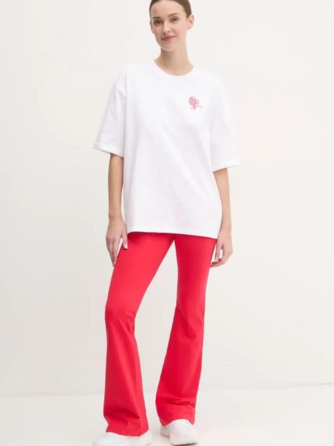 adidas legginsy Essentials damskie kolor czerwony gładkie JD3074