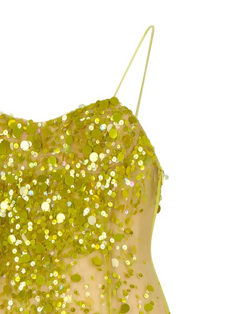 The Attico sequinned tulle gown - Yellow - zdjęcie produktu nr 1