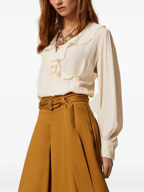TWINSET belted midi skirt - Brown