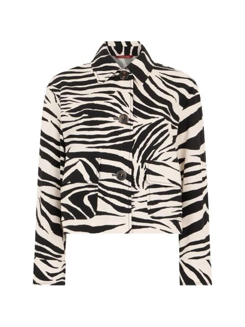 Max Mara zebra-print cropped jacket - Neutrals - zdjęcie produktu nr 1