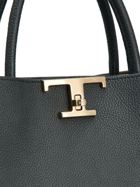 Tod's medium T Timeless leather tote bag - Black