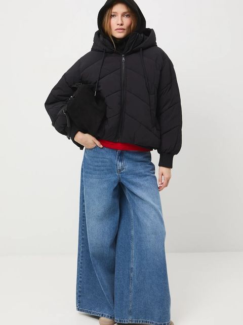 Medicine kurtka damska kolor czarny zimowa oversize - zdjęcie produktu nr 2