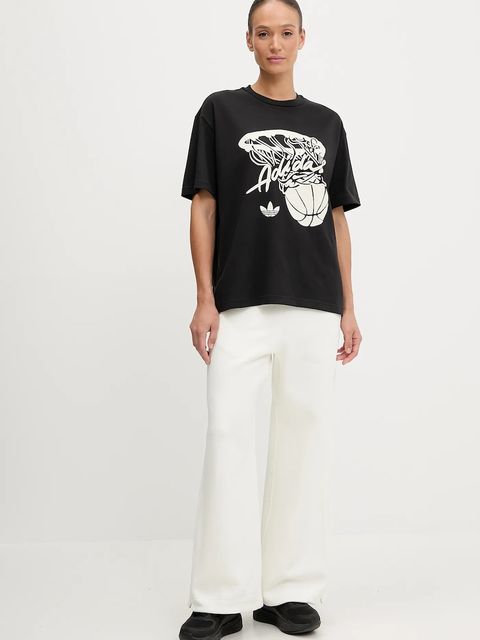 adidas spodnie dresowe All SZN damskie kolor beżowy gładkie JV7251 - zdjęcie produktu nr 2