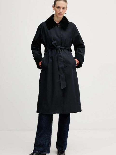 Barbour płaszcz Reagan kolor granatowy LSP0273 - zdjęcie produktu nr 1