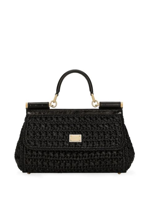 Dolce & Gabbana Sicily interwoven mini bag - Black - zdjęcie produktu nr 1
