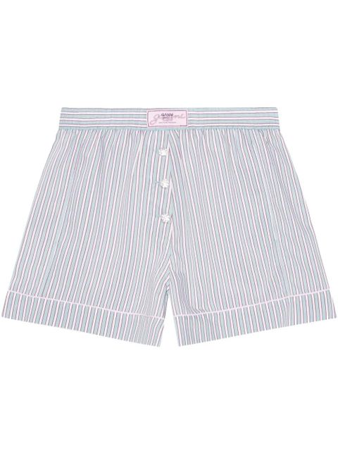 GANNI striped shorts - White - zdjęcie produktu nr 1