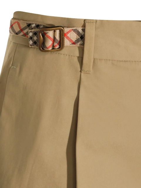 Burberry pleated buckle-detail shorts - Neutrals
