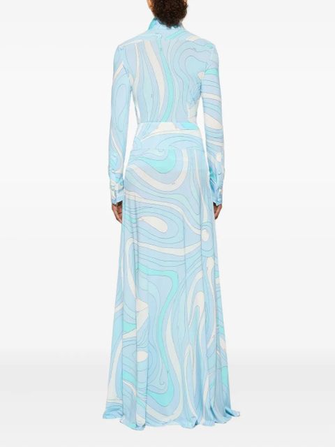 PUCCI marmo-print maxi skirt - Blue - zdjęcie produktu nr 2