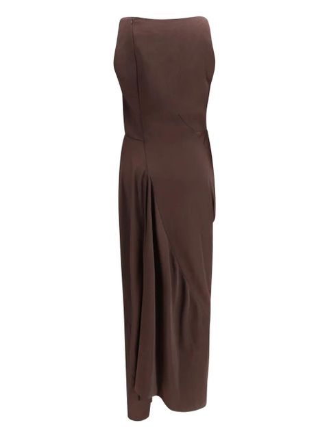 Vivienne Westwood Long Fond draped-veck maxi dress - Brown - zdjęcie produktu nr 2