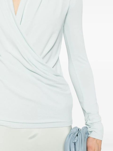 Givenchy V-neck draped blouse - Blue