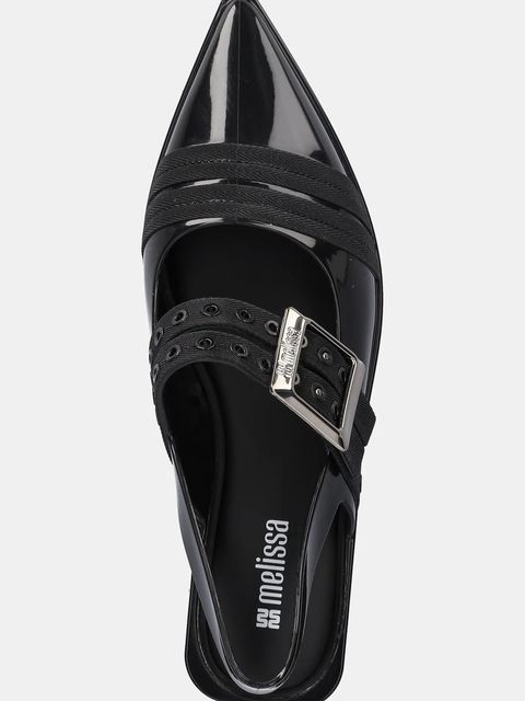 Melissa baleriny LYLIKE kolor czarny z odkrytą piętą M 35973