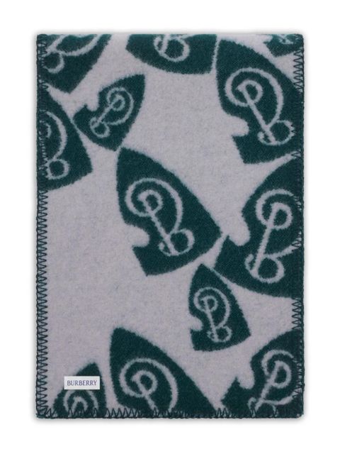 Burberry B Shield wool scarf - Blue - zdjęcie produktu nr 2
