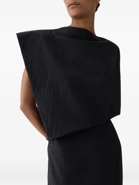Jacquemus draped midi dress - Black