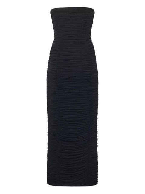Magda Butrym ruffled strapless dress - Black - zdjęcie produktu nr 2