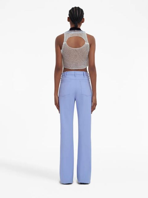 Marni pressed-crease straight-leg trousers - Blue - zdjęcie produktu nr 2