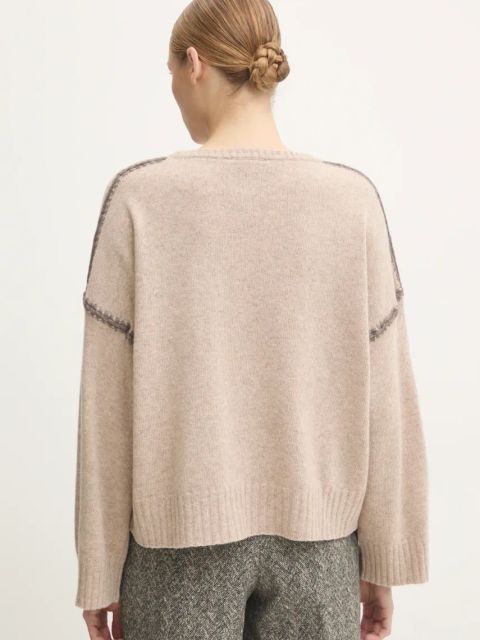 Answear.LAB sweter z wełną kolor beżowy