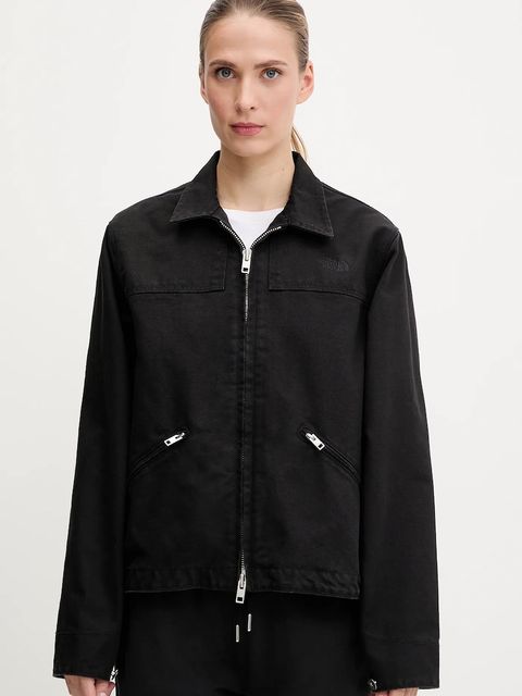 The North Face kurtka bawełniana Cedar Canvas Work kolor czarny przejściowa oversize NF0A8B99JK31 - zdjęcie produktu nr 1