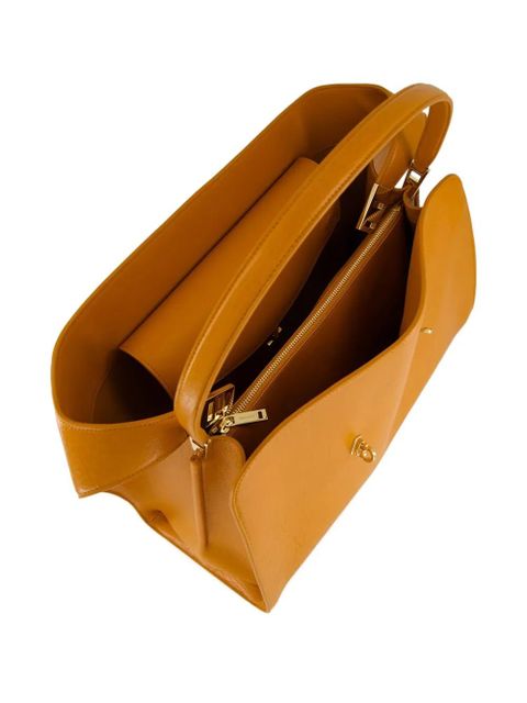 Ferragamo medium Hug maxi-grain leather shoulder bag - Orange