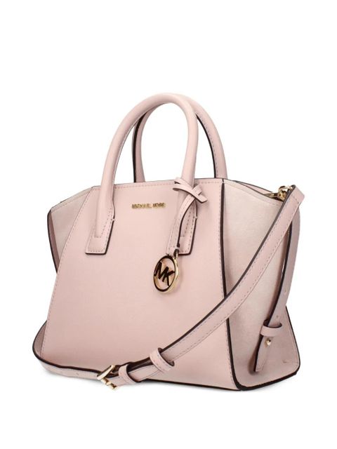 Michael Kors logo-charm leather tote bag - Pink