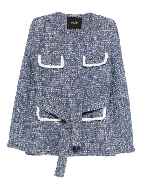 Maje button-front tweed jacket - Blue - zdjęcie produktu nr 1