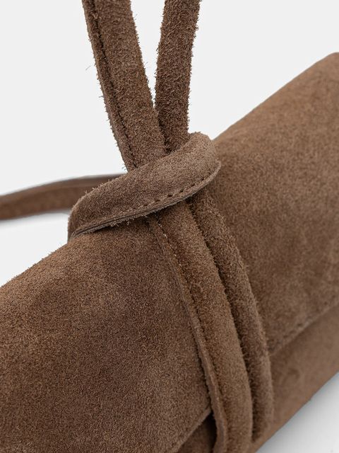 Answear.LAB kopertówka zamszowa kolor beżowy