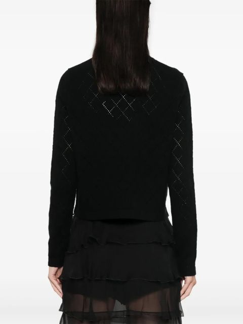 ZIMMERMANN Illustration Pointelle cardigan - Black