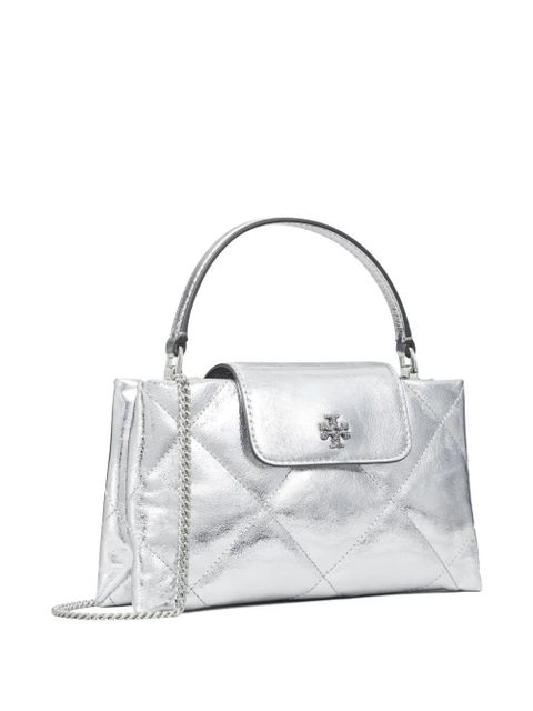 Tory Burch mini Kira diamond-quilted tote bag - Silver