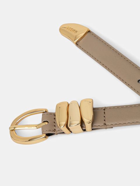 Guess pasek damski kolor beżowy BW9280 P5420 - zdjęcie produktu nr 2